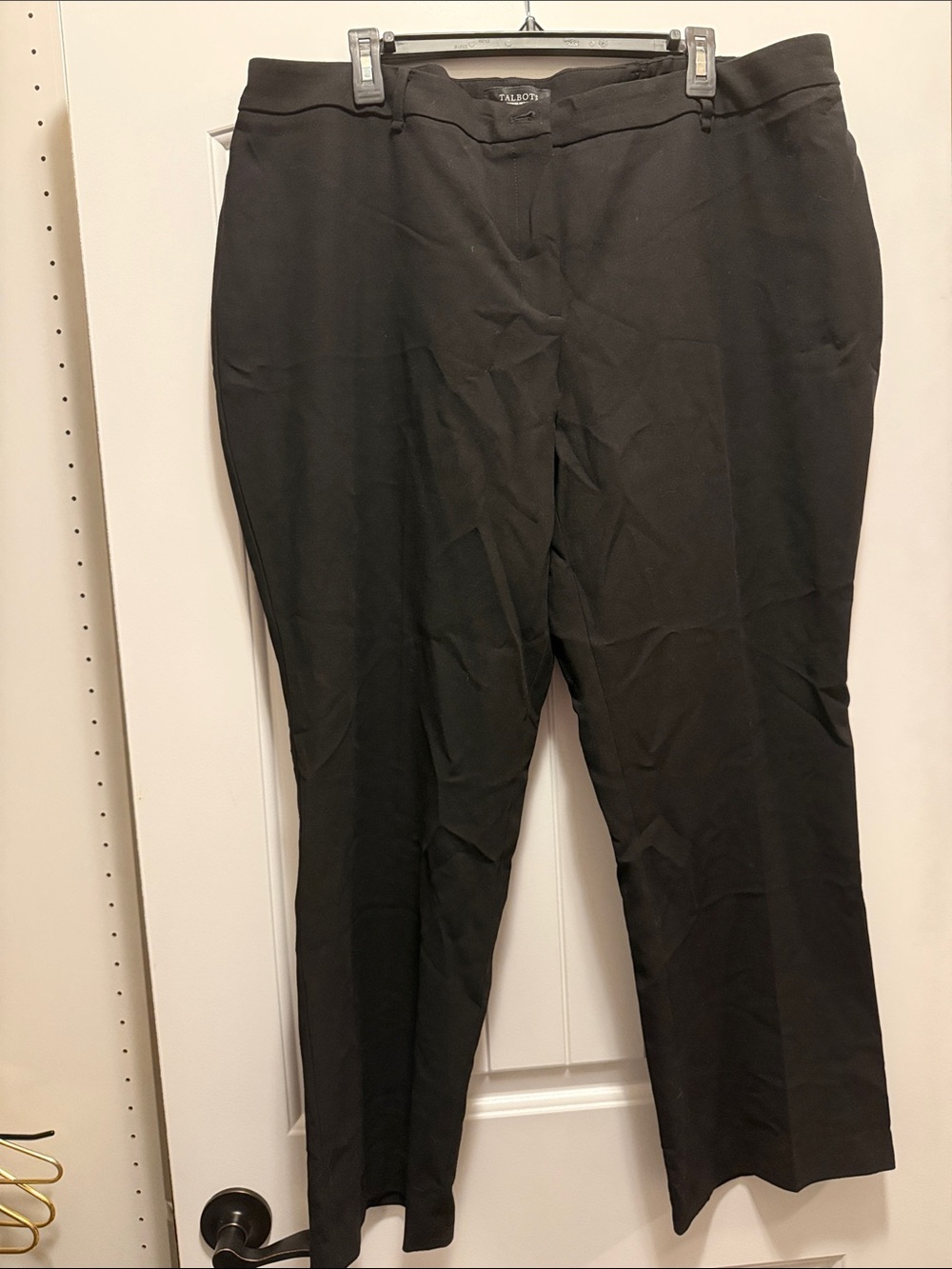 Talbots Black Straight-Leg Trousers